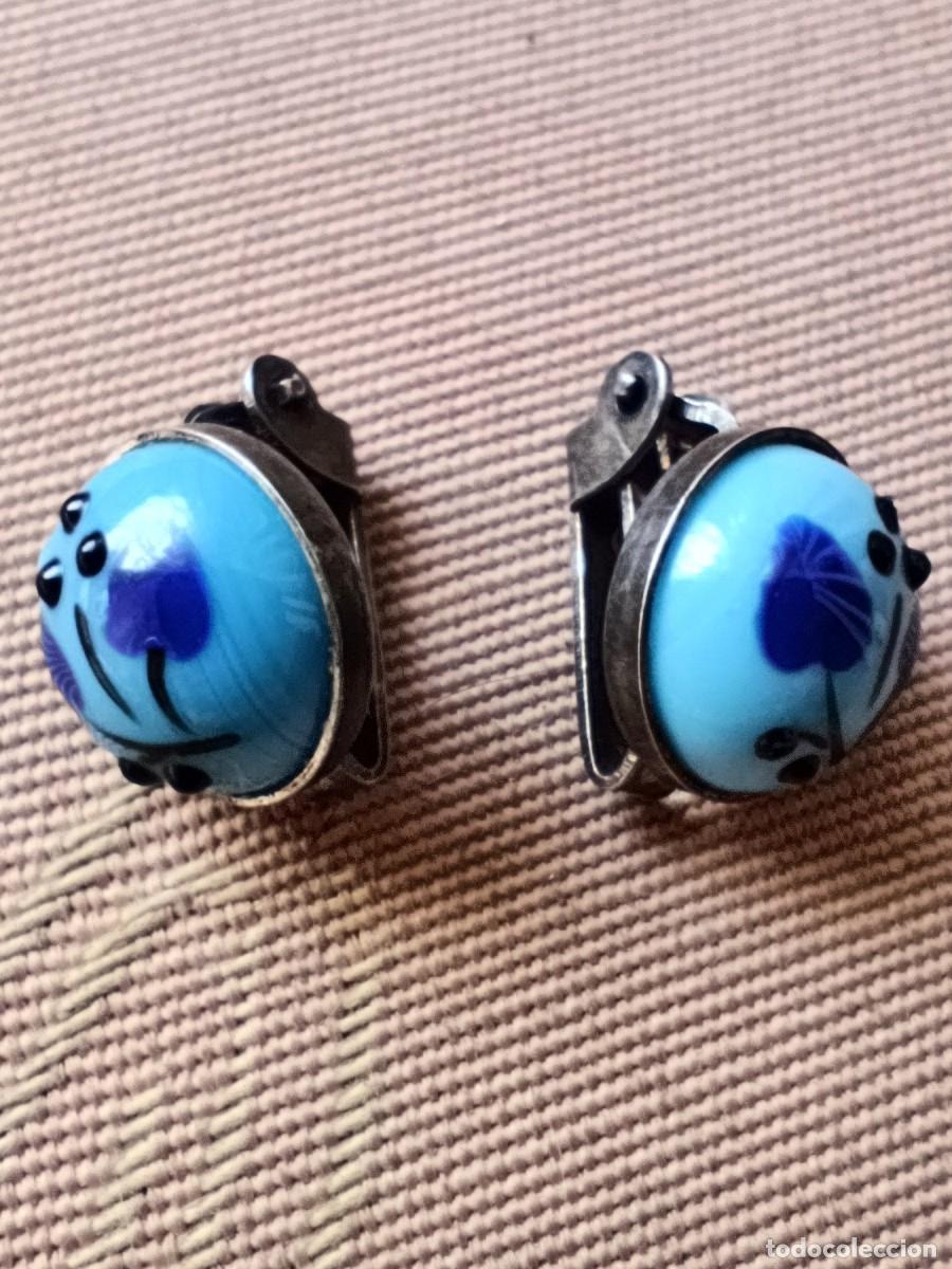 Joyeria: Pendientes clip de plata con esmaltes - Foto 2