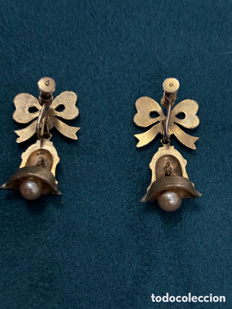Joyeria: Pendientes antiguos dorados - Foto 2