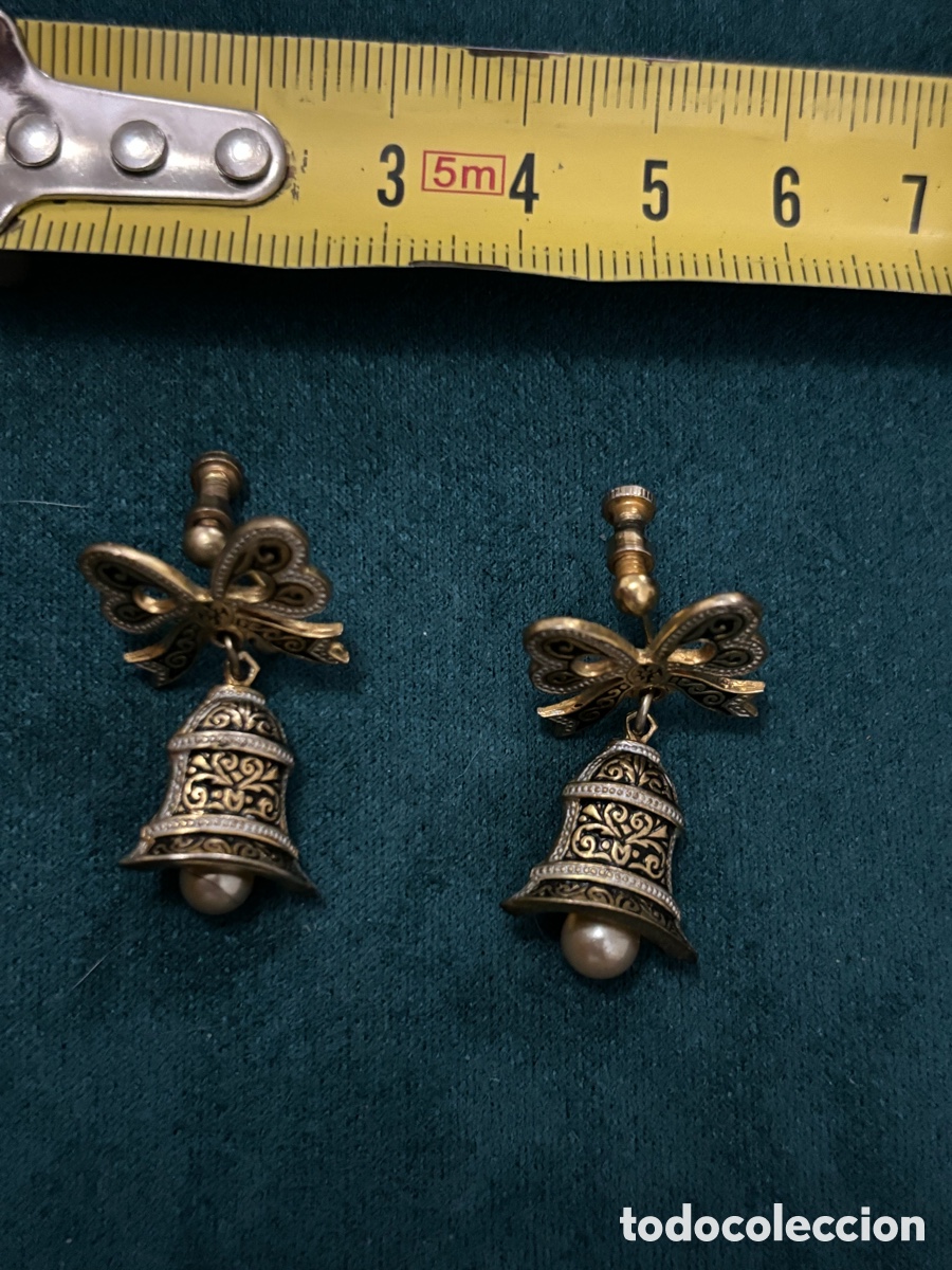 Joyeria: Pendientes antiguos dorados - Foto 3