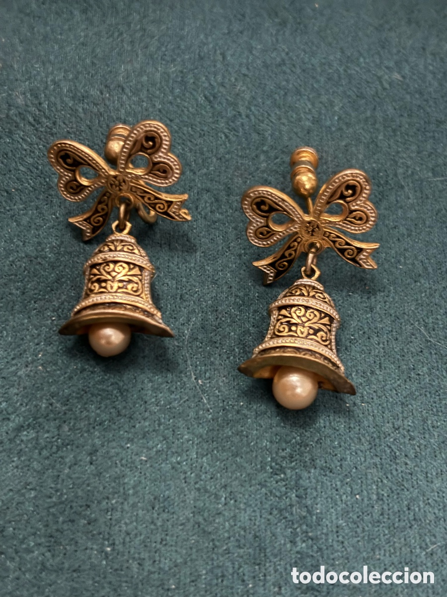 Joyeria: Pendientes antiguos dorados - Foto 1