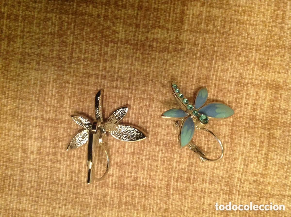 Joyeria: Pendientes lib&eacute;lulas esmalte azul - Foto 3