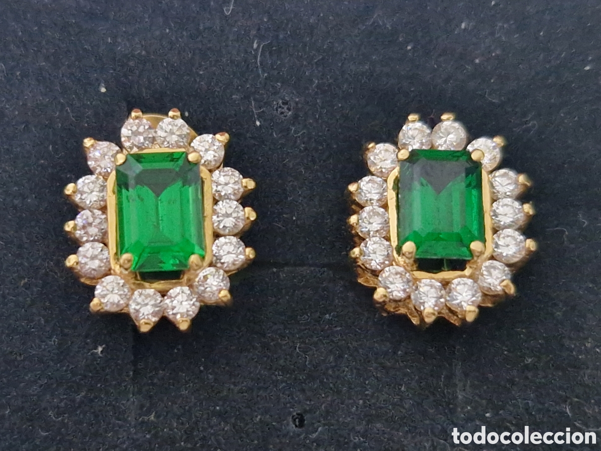 Joyeria: PENDIENTES DE ORO 18 K CON PIEDRA NATURAL - Foto 3