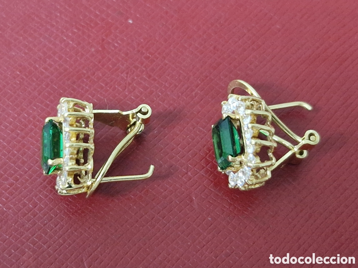 Joyeria: PENDIENTES DE ORO 18 K CON PIEDRA NATURAL - Foto 5
