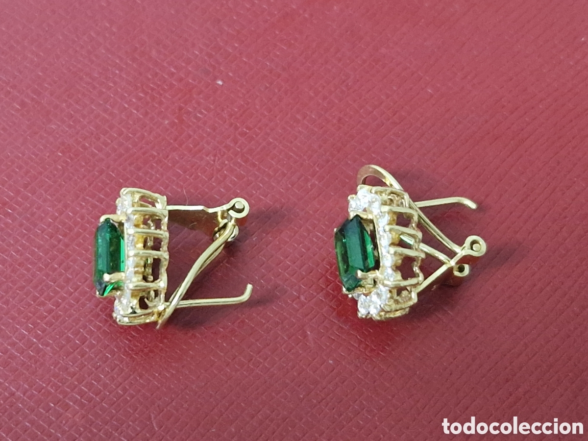 Joyeria: PENDIENTES DE ORO 18 K CON PIEDRA NATURAL - Foto 6