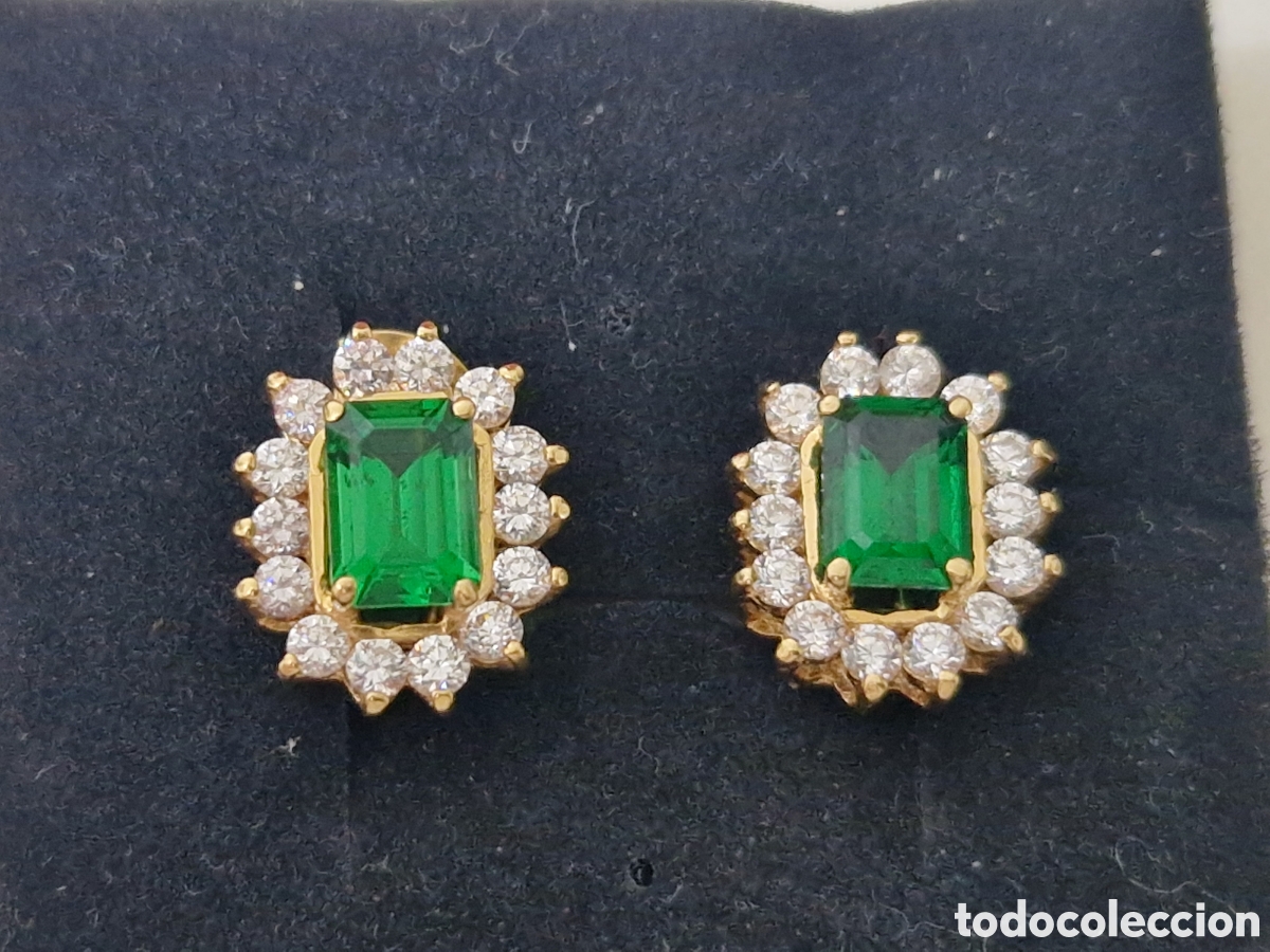 Joyeria: PENDIENTES DE ORO 18 K CON PIEDRA NATURAL - Foto 1