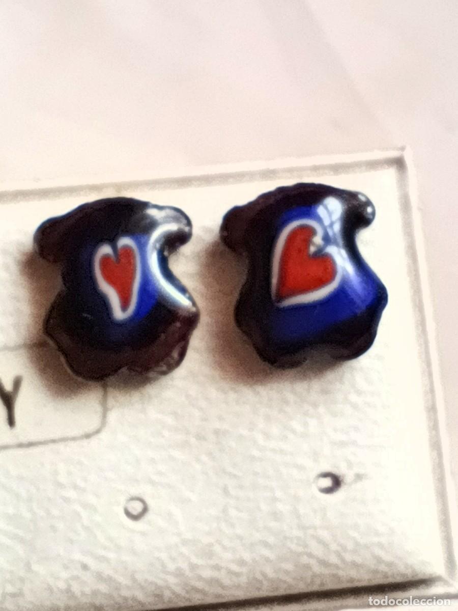 Joyeria: ANTIGUOS PENDIENTES OSITO DE PLATA CON ESMALTES - Foto 1