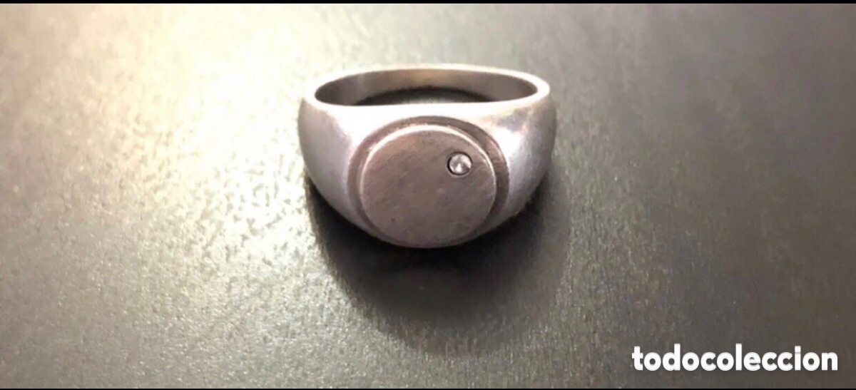 Joyeria: anillo de plata antigua 925 fabricante MyG piedra sin clasificar.