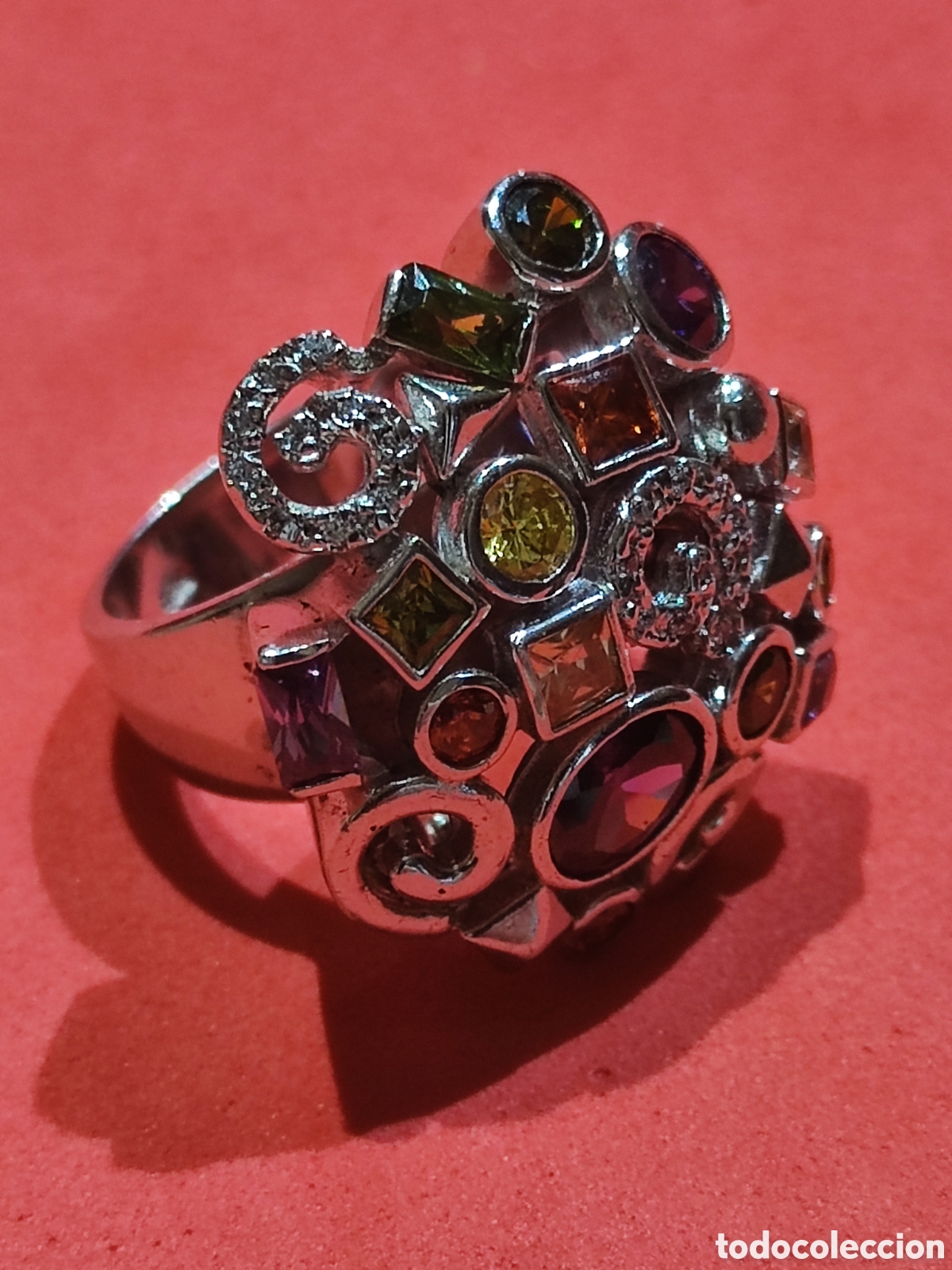 Joyeria: Gran anillo en plata y piedras semipreciosas - Foto 4