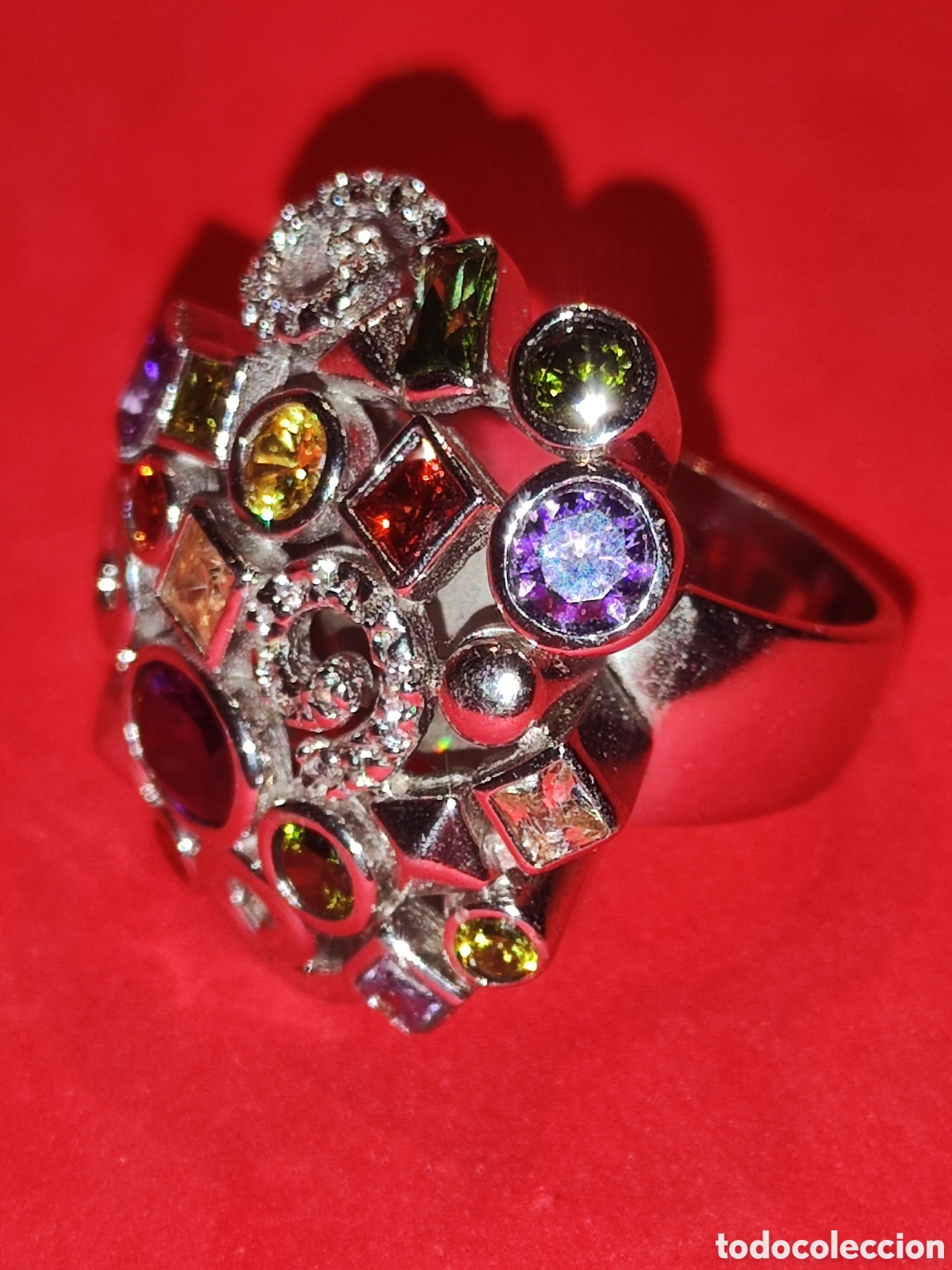 Joyeria: Gran anillo en plata y piedras semipreciosas - Foto 1
