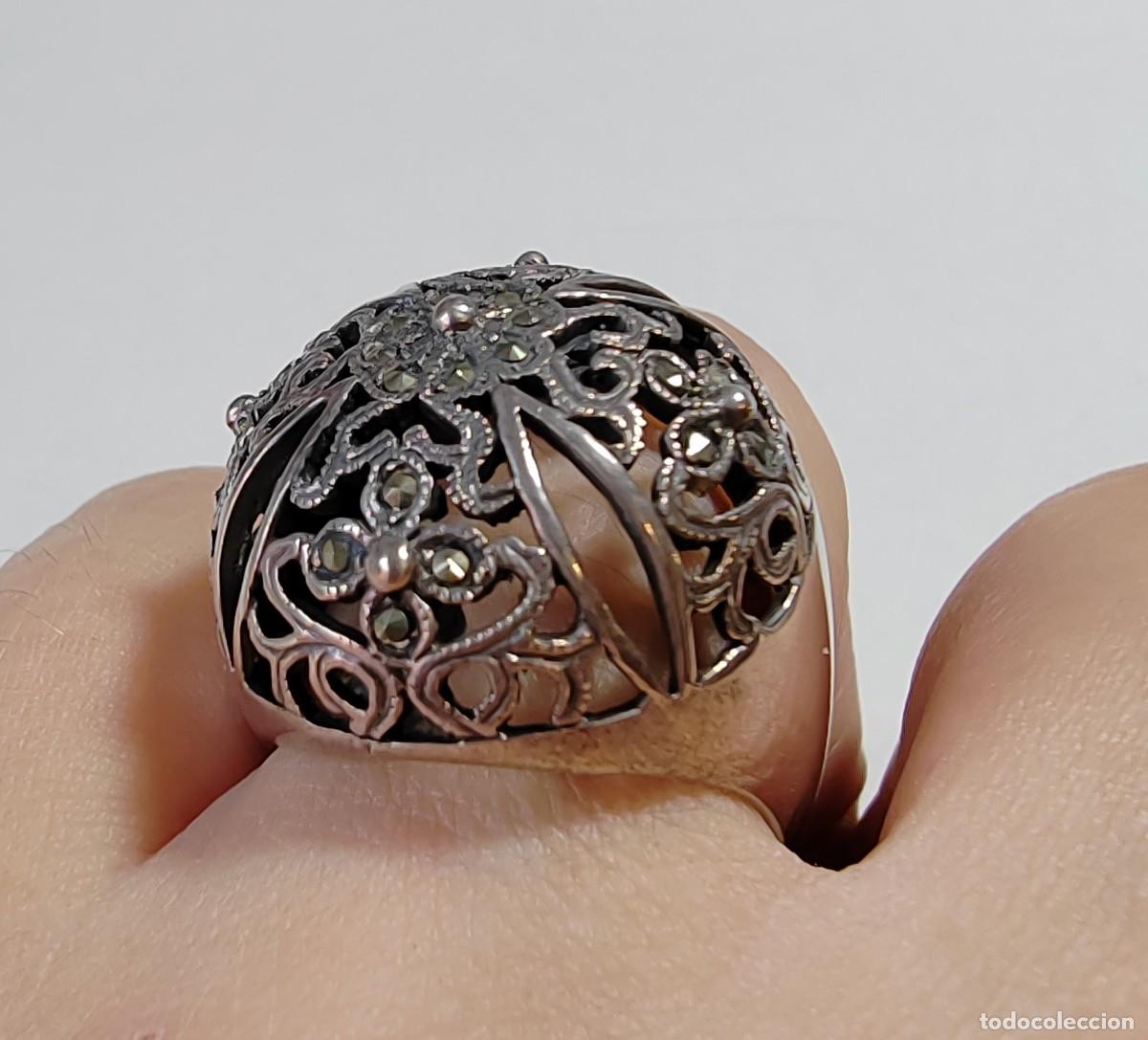 Joyeria: Anillo Plata de Ley y Marquesitas 8,70 grs - Foto 4