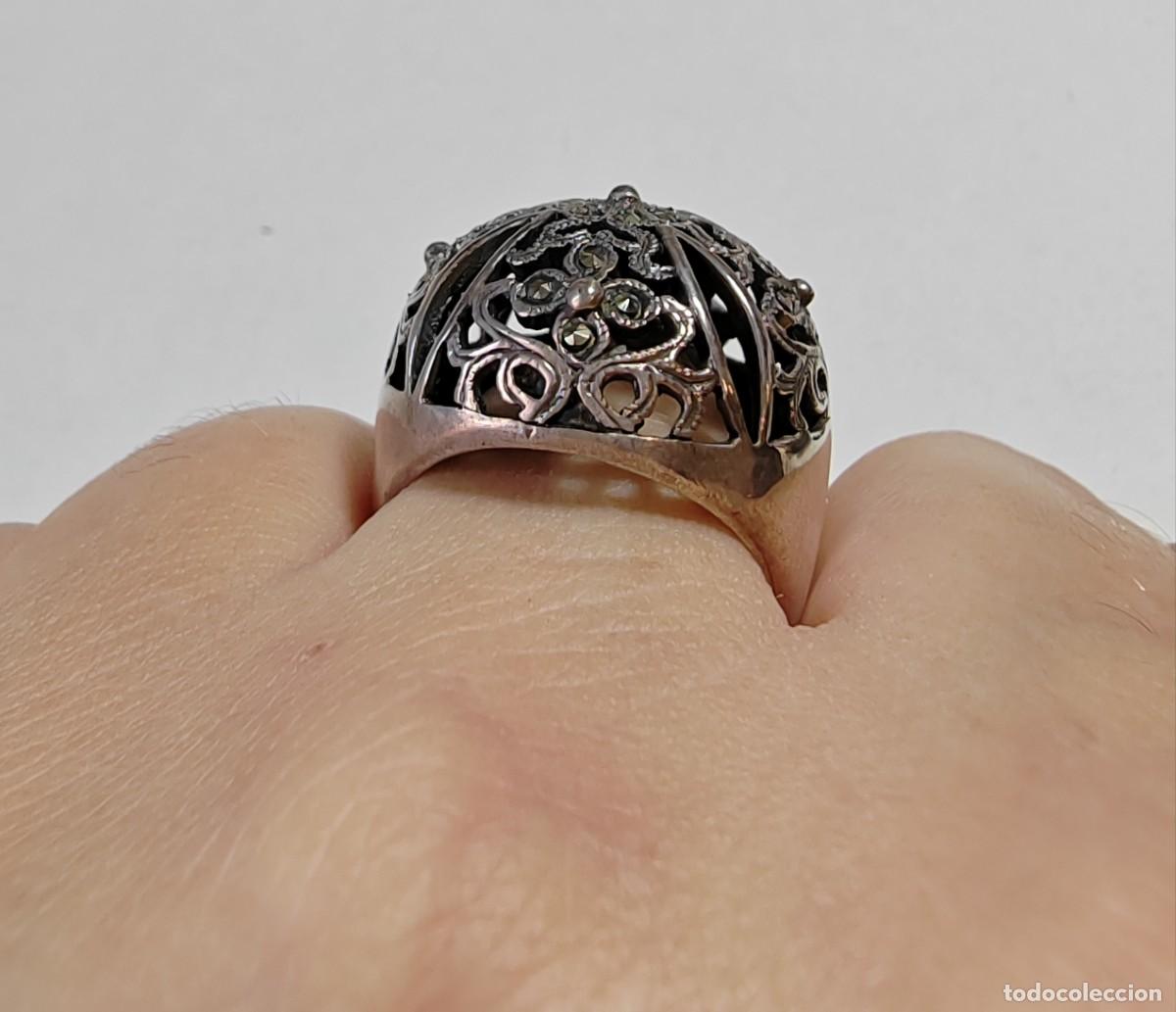 Joyeria: Anillo Plata de Ley y Marquesitas 8,70 grs - Foto 8