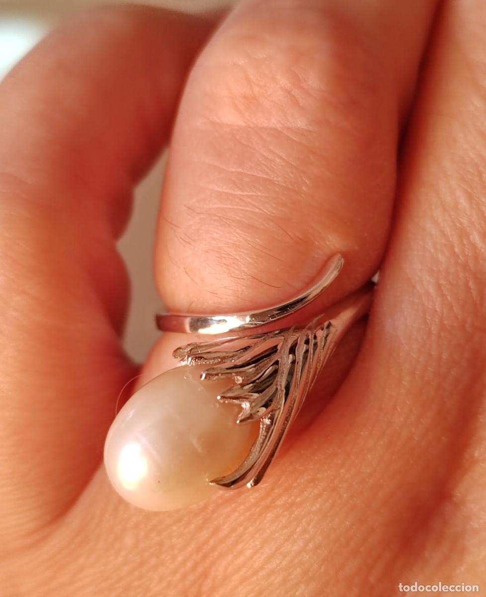 Joyeria: Anillo en Plata de Ley y Perla natural - Foto 1