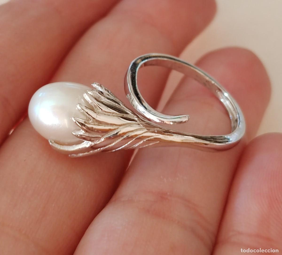 Joyeria: Anillo en Plata de Ley y Perla natural - Foto 2