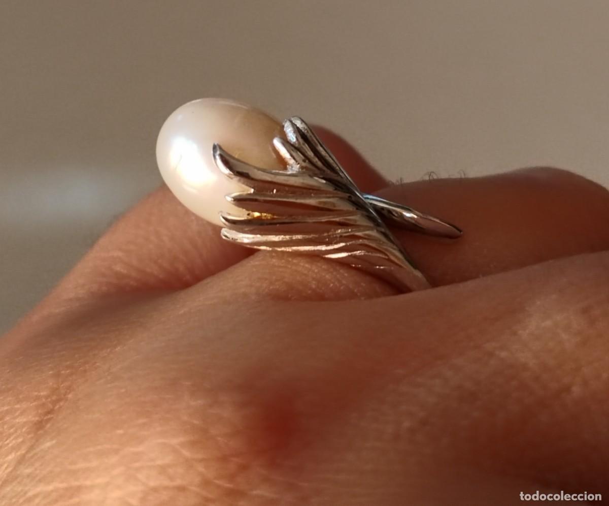 Joyeria: Anillo en Plata de Ley y Perla natural - Foto 3