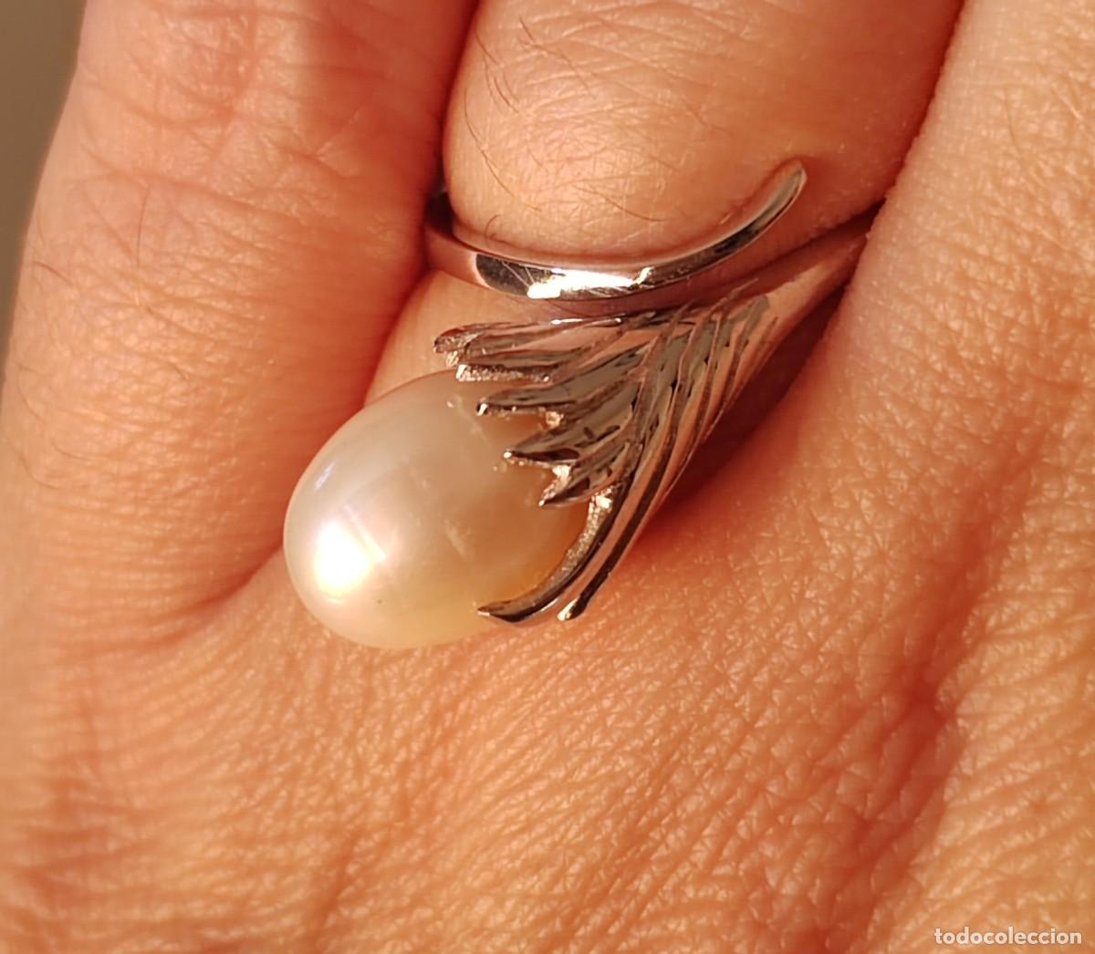 Joyeria: Anillo en Plata de Ley y Perla natural - Foto 4