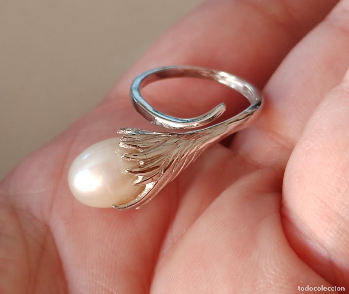 Joyeria: Anillo en Plata de Ley y Perla natural - Foto 8