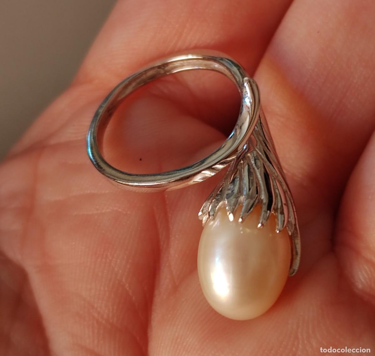 Joyeria: Anillo en Plata de Ley y Perla natural - Foto 9