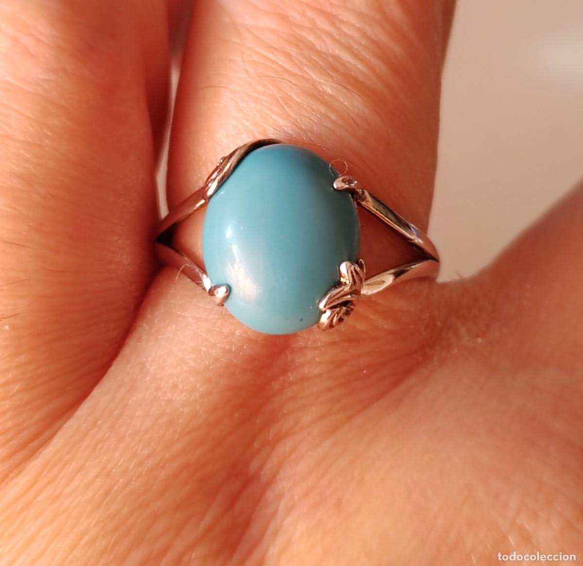 Joyeria: Anillo Plata de Ley y Turquesa - Foto 1