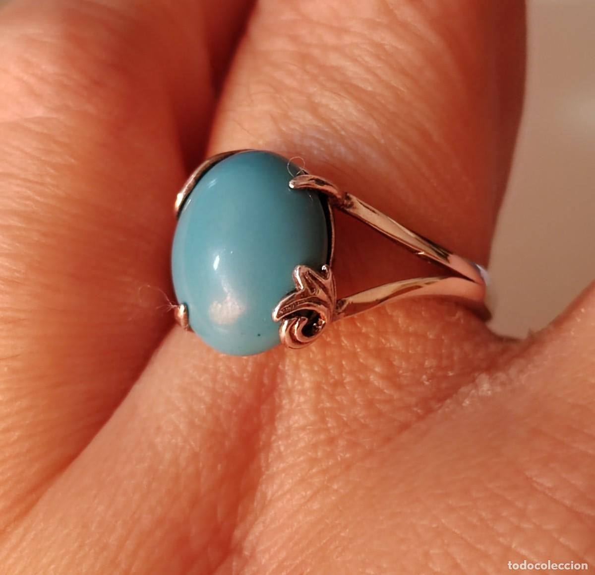 Joyeria: Anillo Plata de Ley y Turquesa - Foto 2