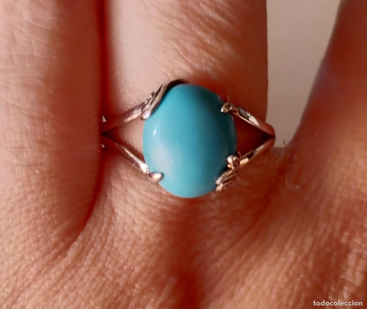Joyeria: Anillo Plata de Ley y Turquesa - Foto 3