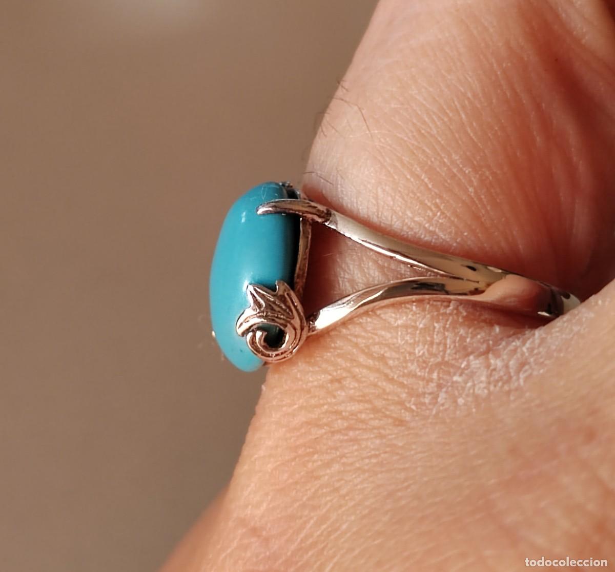 Joyeria: Anillo Plata de Ley y Turquesa - Foto 4