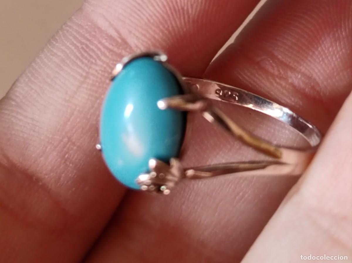 Joyeria: Anillo Plata de Ley y Turquesa - Foto 6