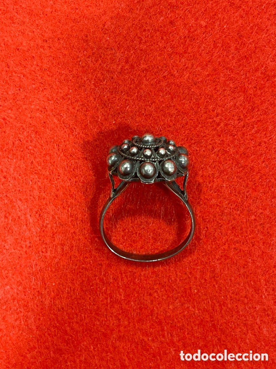 Joyeria: Conjunto de anillo y pendientes en plata de ley contrastada. - Foto 5