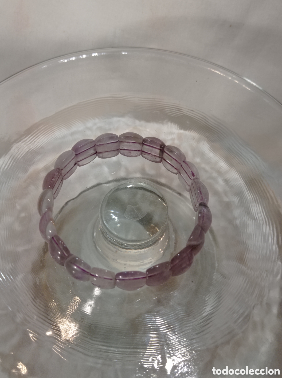 Joyeria: PULSERA EL&Aacute;STICA DE CABUCHONES DE AMATISTA - Foto 2
