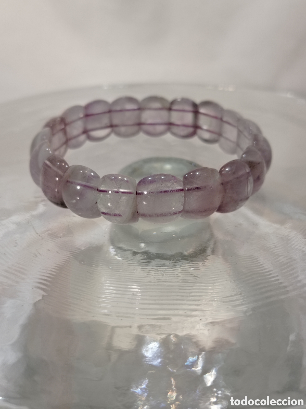 Joyeria: PULSERA EL&Aacute;STICA DE CABUCHONES DE AMATISTA - Foto 1