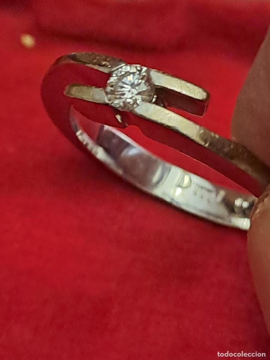 Joyeria: ANILLO ORO BLANCO Y DIAMANTES DE 18 QUILATES - Foto 2