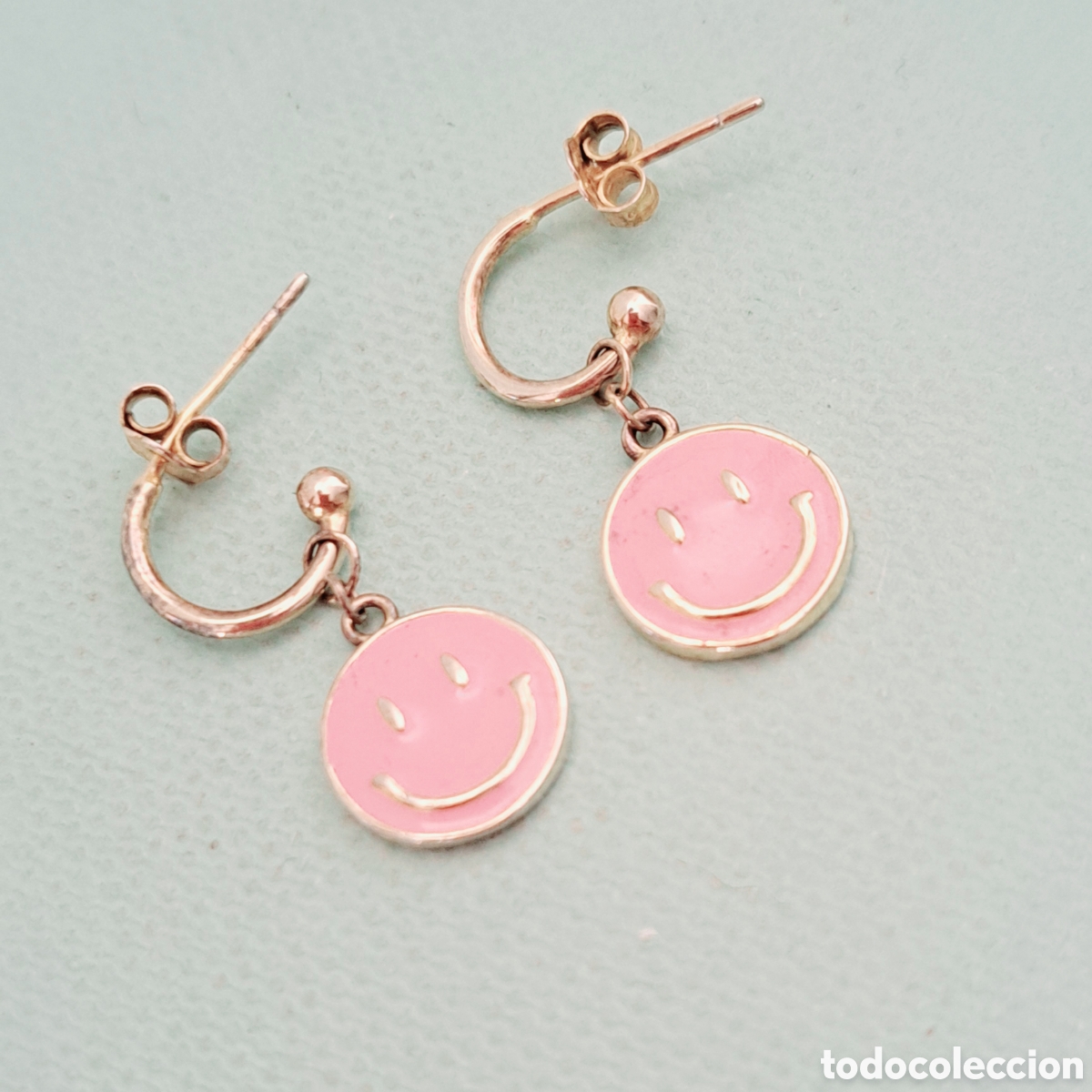 Joyeria: BONITOS PENDIENTES DE PLATA Y ESMALTE ROSA. REF S5 C JOY ACT PENDIENTES 201124 - Foto 1
