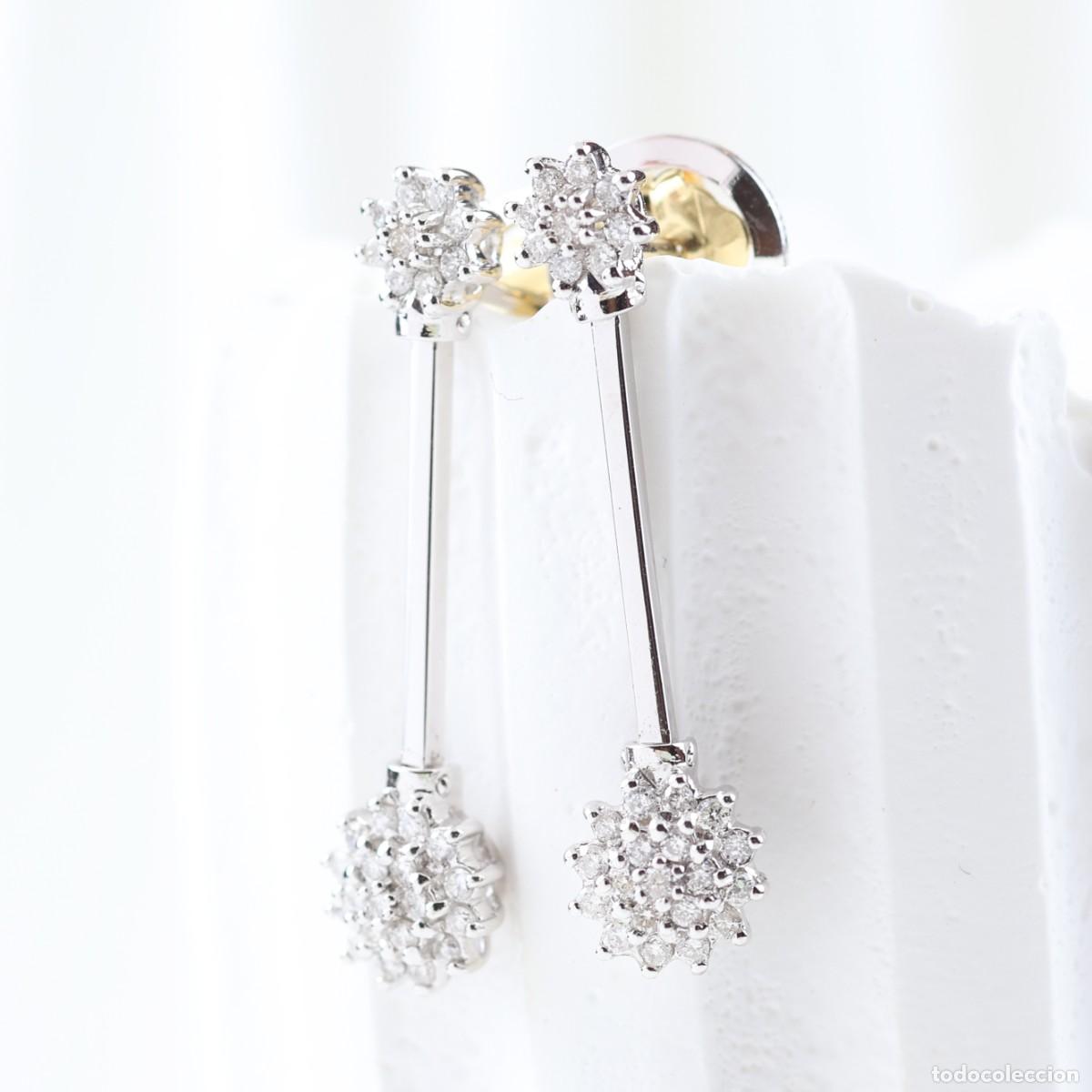 Joyeria: Pendientes oro blanco con brillantes - Foto 2