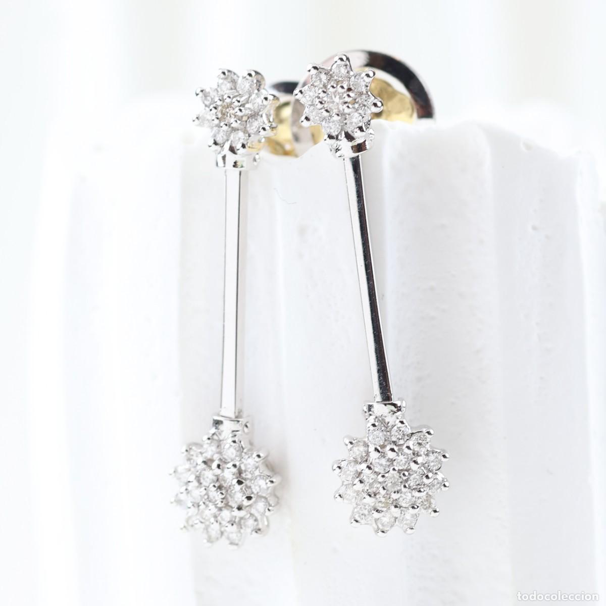 Joyeria: Pendientes oro blanco con brillantes - Foto 3