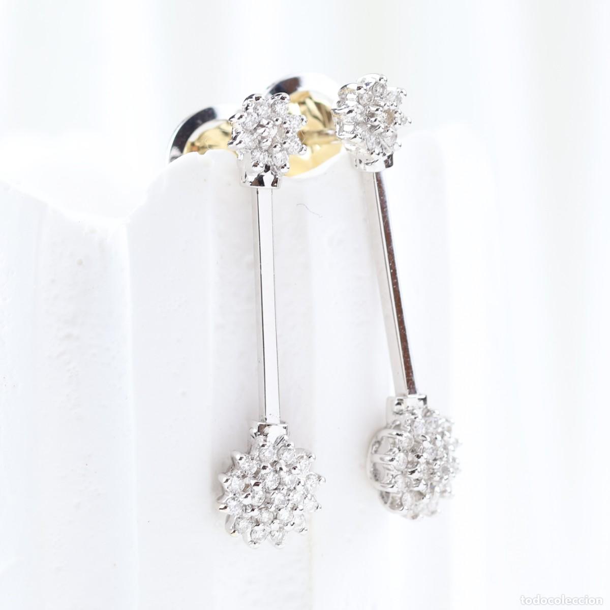 Joyeria: Pendientes oro blanco con brillantes - Foto 4