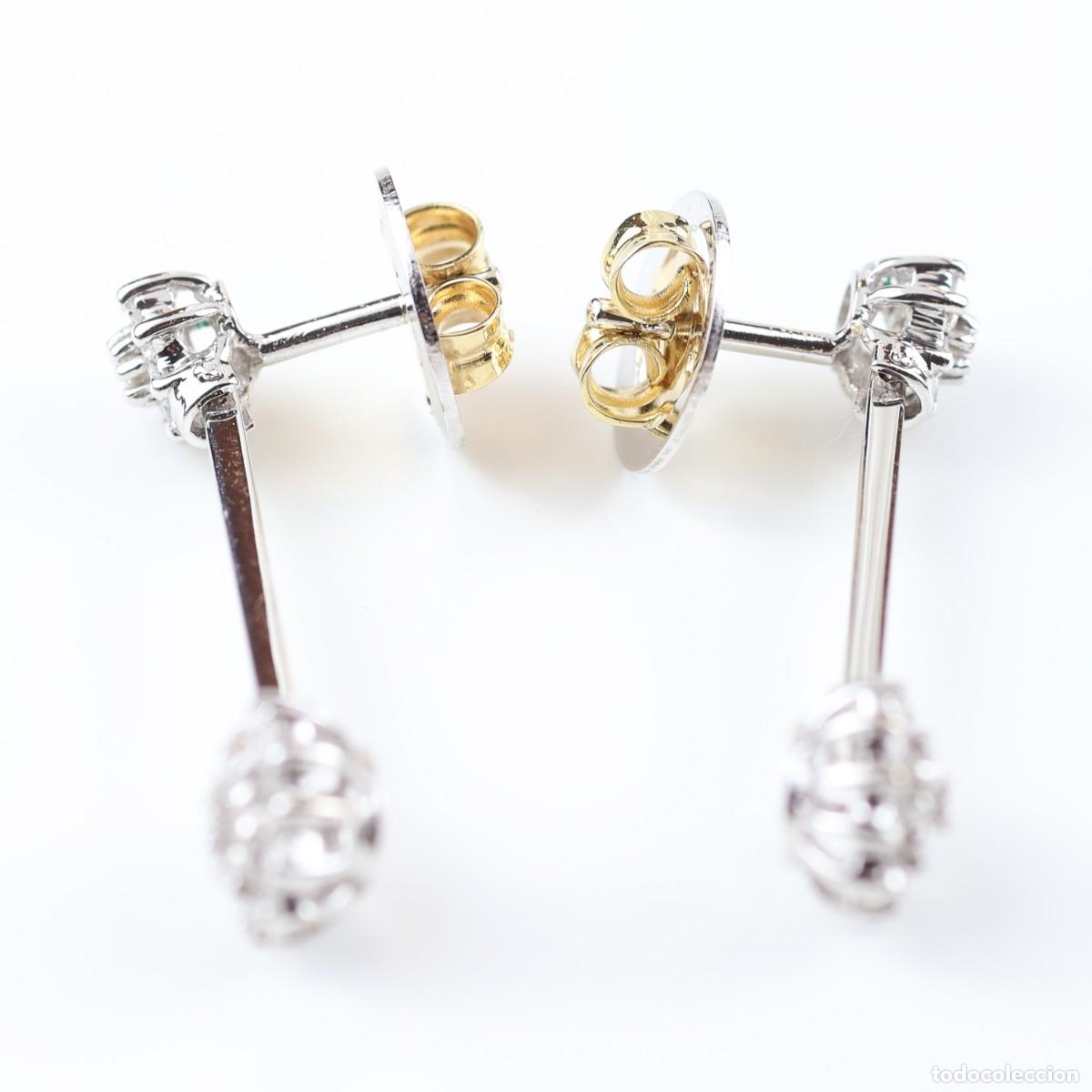 Joyeria: Pendientes oro blanco con brillantes - Foto 5