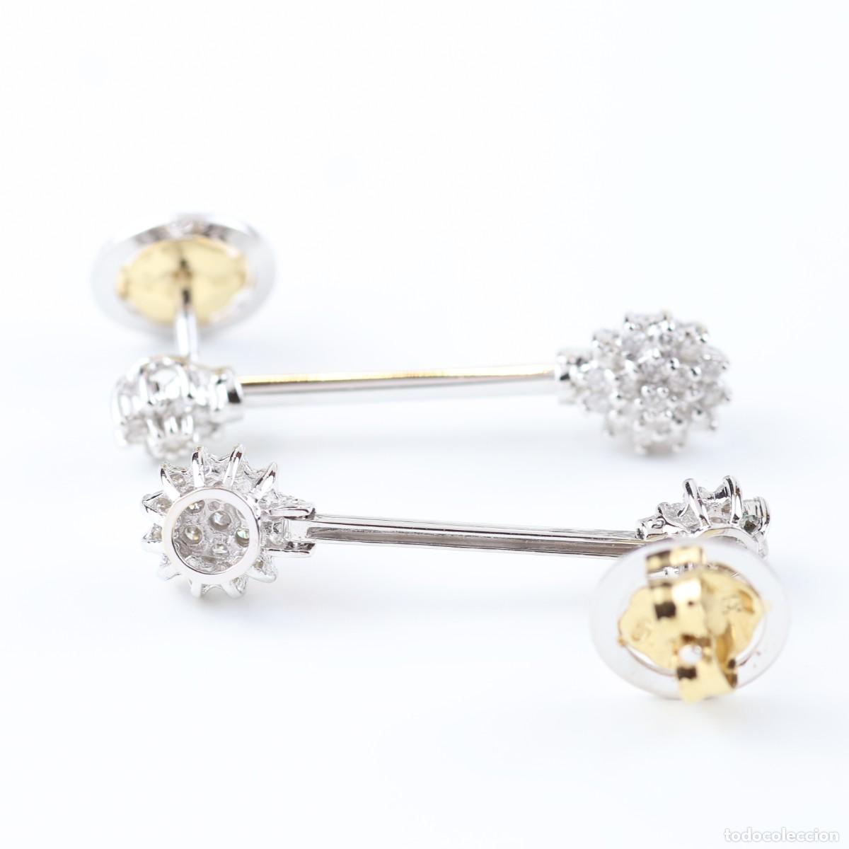 Joyeria: Pendientes oro blanco con brillantes - Foto 6