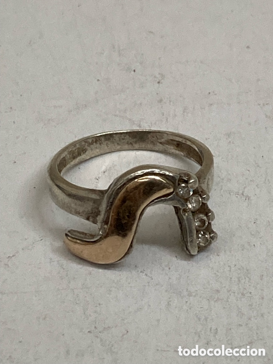 Joyeria: Anillo de plata y oro /S238 - Foto 1