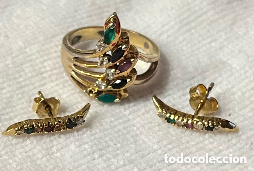 Joyeria: Parure en plaqu&eacute; or 14k 3 pi&egrave;ces - Foto 2