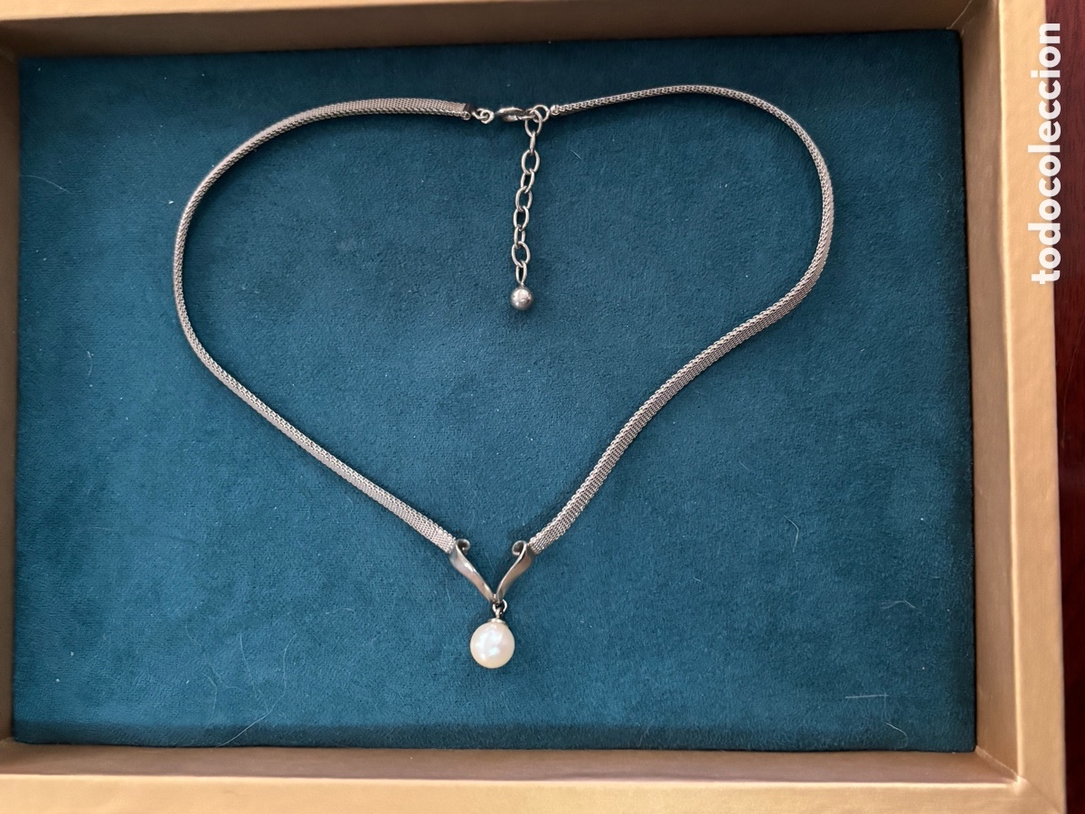 Joyeria: Gargantilla de metal plateado - Foto 1