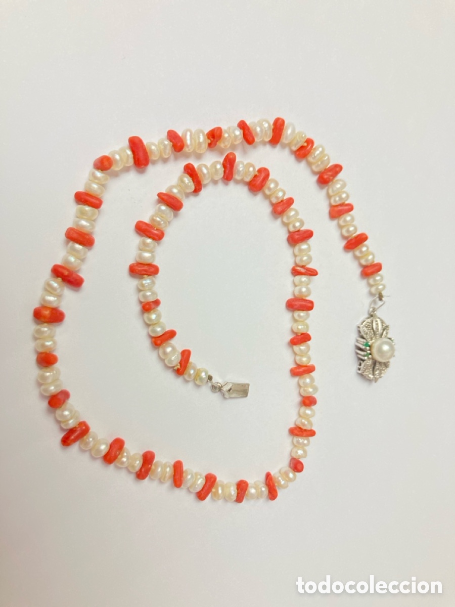 Joyeria: Collar de perlas , corales y cierre de plata /CC155 - Foto 5