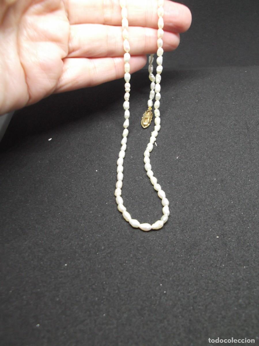 Joyeria: Collar de perlas de agua dulce con cierre de oro de 18Kt. - Foto 2