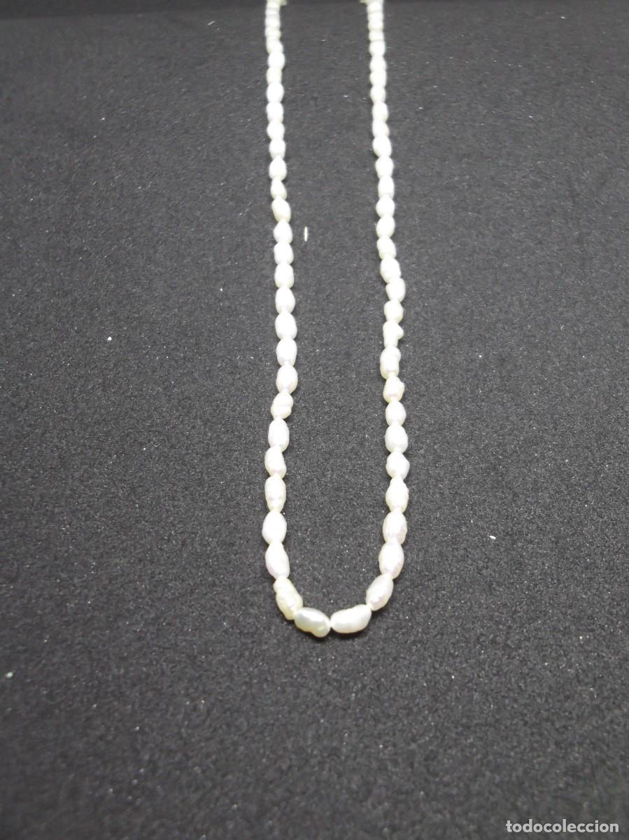 Joyeria: Collar de perlas de agua dulce con cierre de oro de 18Kt. - Foto 3