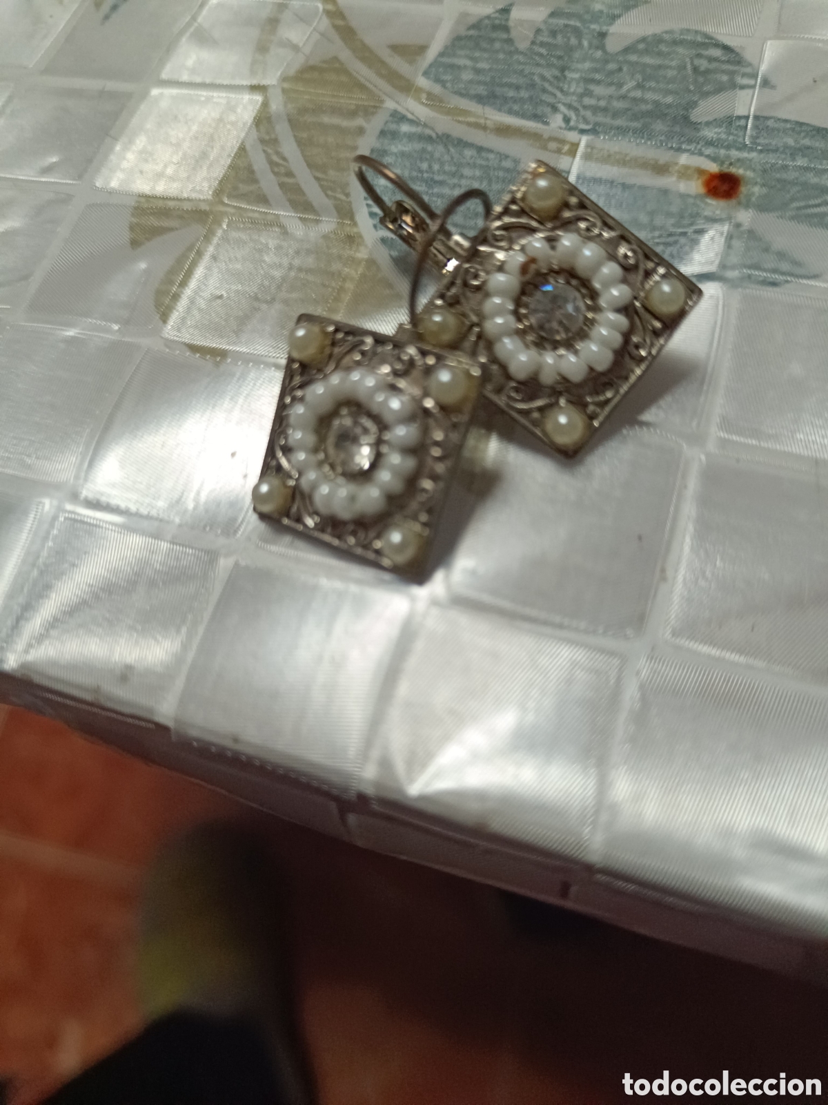 Joyeria: Pendientes vintage con perlitas y zirconio - Foto 1