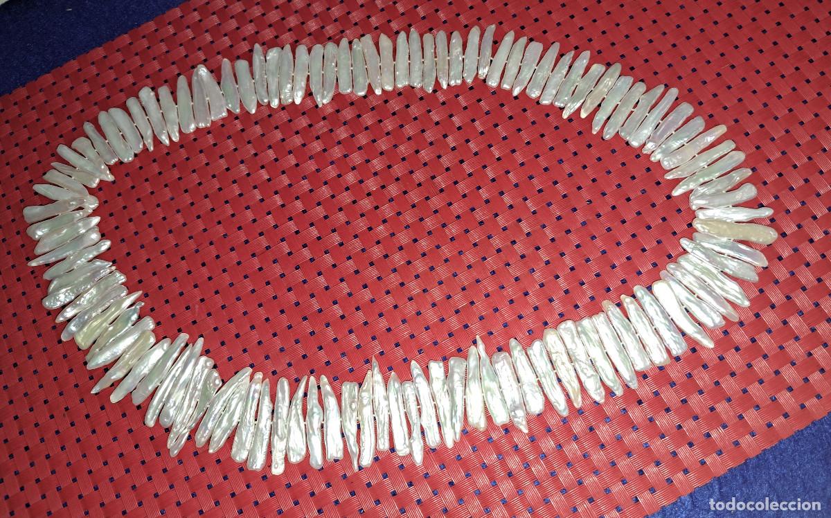 Joyeria: COLLAR DE PERLAS ALARGADAS ( KESHI ) - 107 PERLAS DE 3 CMS. - ref. 164 - Foto 2
