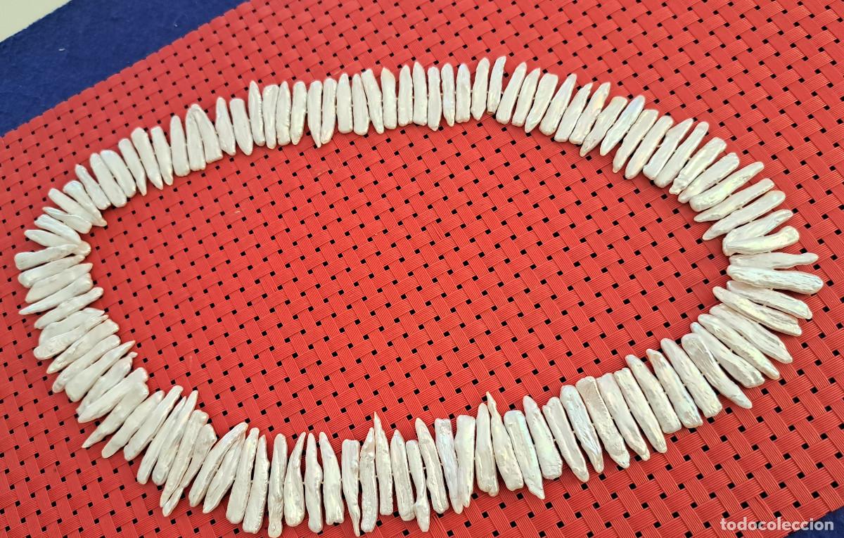 Joyeria: COLLAR DE PERLAS ALARGADAS ( KESHI ) - 107 PERLAS DE 3 CMS. - ref. 164 - Foto 5