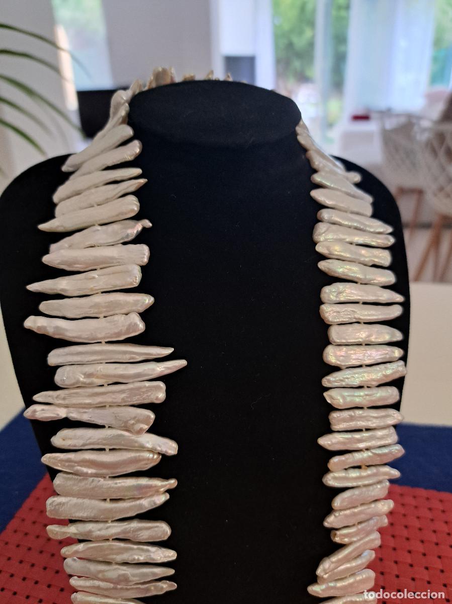 Joyeria: COLLAR DE PERLAS ALARGADAS ( KESHI ) - 107 PERLAS DE 3 CMS. - ref. 164 - Foto 6