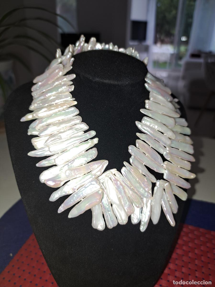 Joyeria: COLLAR DE PERLAS ALARGADAS ( KESHI ) - 107 PERLAS DE 3 CMS. - ref. 164 - Foto 7