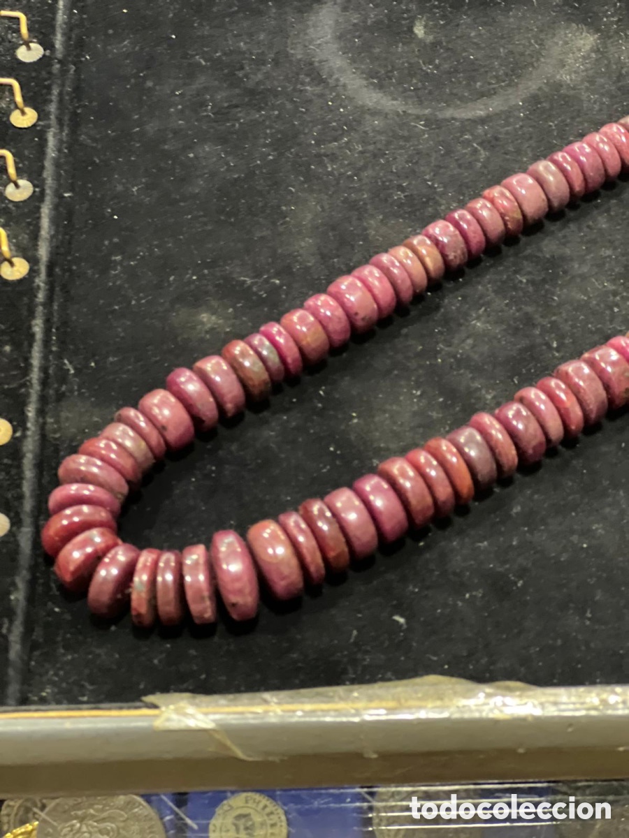 Joyeria: Precioso collar echo con cuentas de rub&iacute; - Foto 3