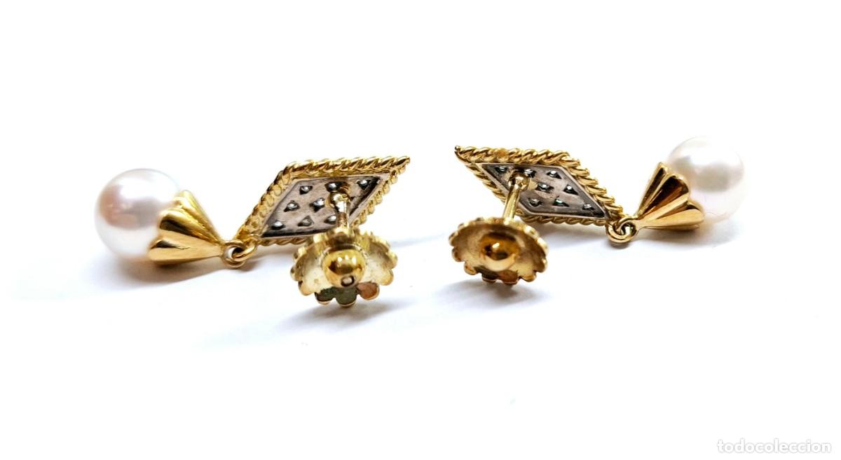Joyeria: PRECIOSOS PENDIENTES LARGOS DE PERLAS Y BRILLANTES - Foto 10