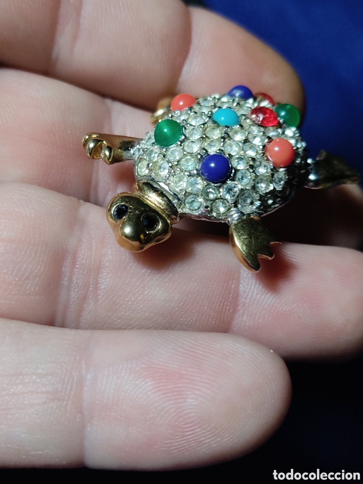 Joyeria: Broche tortuga con circonitas.Vintage. - Foto 2